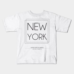 New York City Minimal Typography 2 Kids T-Shirt